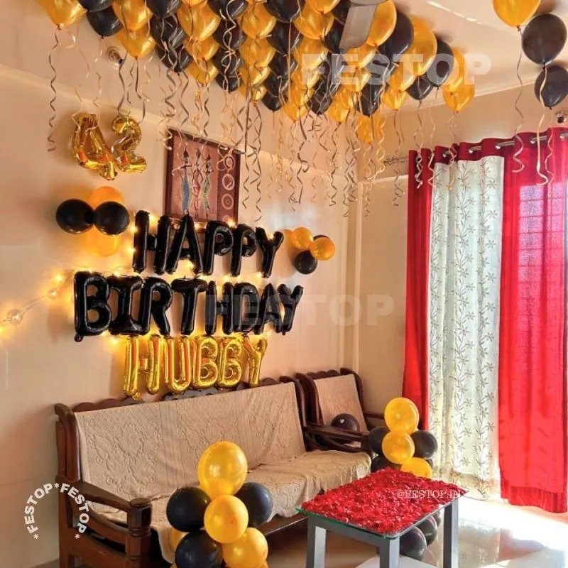 Husband Birthday Room Decoration at Home in India FESTOP